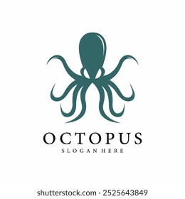 octopus logo design vector illustration