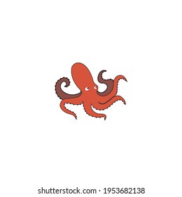 Octopus  Logo design vector template. Symbol concept icon.