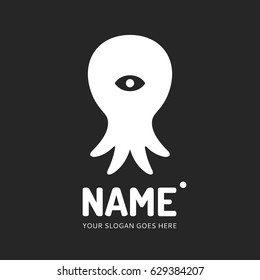 Octopus, logo design vector template.  