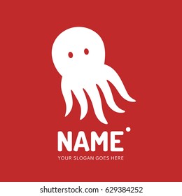 Octopus, logo design vector template.  