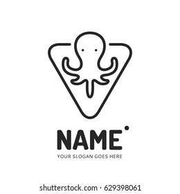 Octopus, logo design vector template. Symbol concept icon.