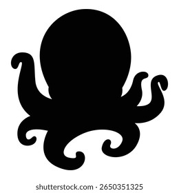 Octopus Logo Element, Editable Sea Life Vector Graphic
