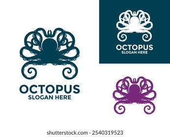 Octopus logo icon vector, Simple Octopus logo design template