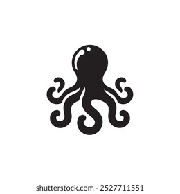 Octopus logo illustration isolated on white background