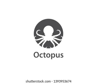 Octopus logo ilustration vector template