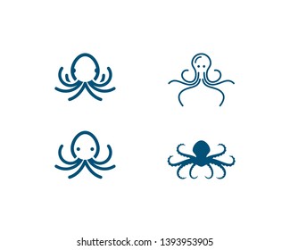 Octopus logo ilustration vector template