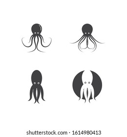 Octopus logo ilustration vector template