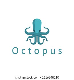 Octopus logo ilustration vector template
