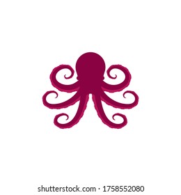 Octopus logo ilustration vector template