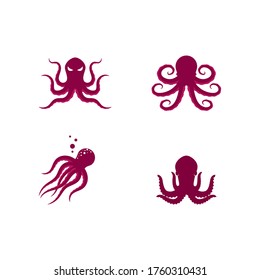 Octopus logo ilustration vector template