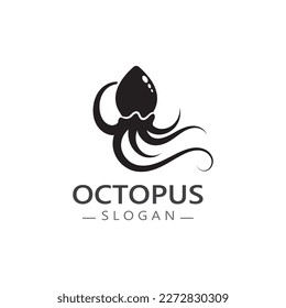 Octopus logo image design icon illustration animal vector