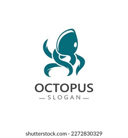 Octopus logo image design icon illustration animal vector