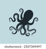 Octopus logo. Isolated octopus on white background