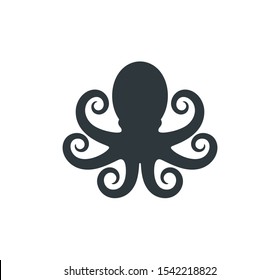 Octopus logo. Isolated octopus on white background