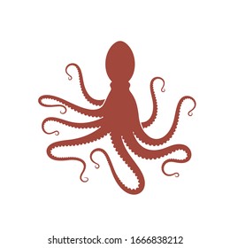 Octopus logo. Isolated octopus on white background