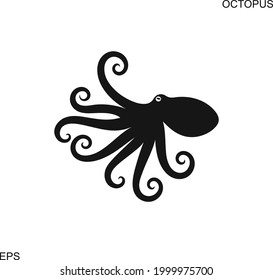 Octopus logo. Isolated octopus on white background