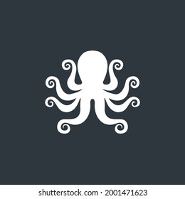 Octopus logo. Isolated octopus on white background. Vector