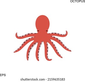 Octopus logo. Isolated octopus on white background