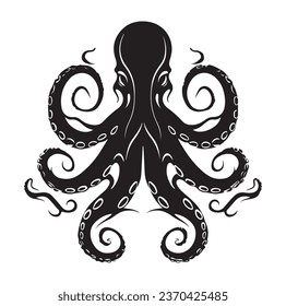 Octopus logo. Isolated octopus on white background