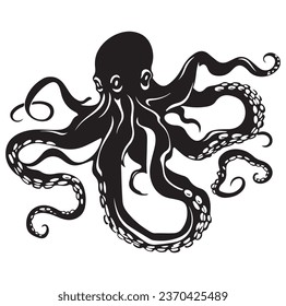 Octopus logo. Isolated octopus on white background