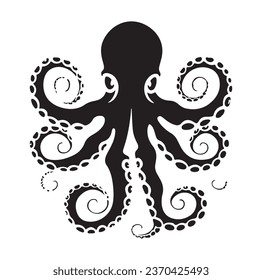 Octopus logo. Isolated octopus on white background