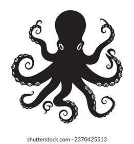 Octopus logo. Isolated octopus on white background