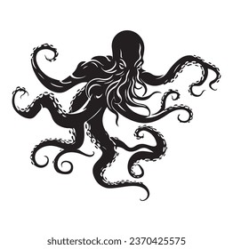 Octopus logo. Isolated octopus on white background