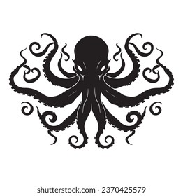 Octopus logo. Isolated octopus on white background