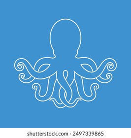 Octopus logo. Isolated octopus on white background
