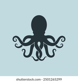 Octopus logo. Isolated octopus on white background