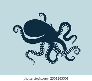 Octopus logo. Isolated octopus on white background