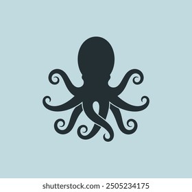 Octopus logo. Isolated octopus on white background