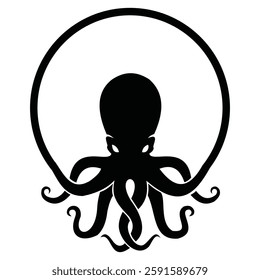 Octopus logo. Isolated octopus on white background