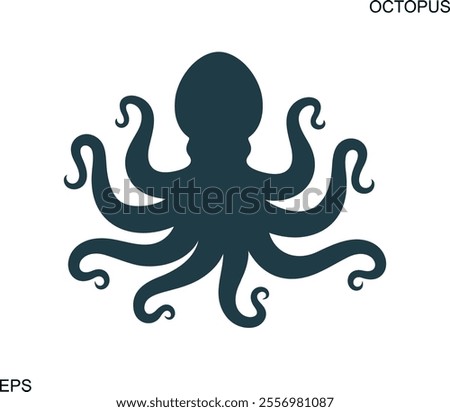 Octopus logo. Isolated octopus on white background