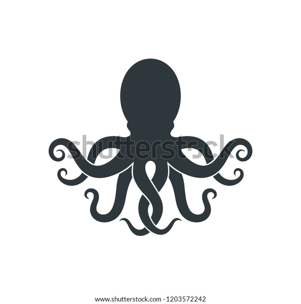 Octopus Logo Isolated Octopus On White Stock Vector (Royalty Free ...