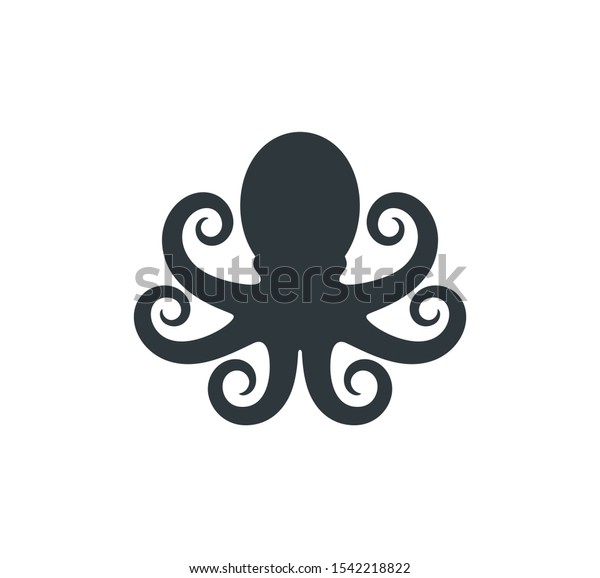 Octopus Logo Isolated Octopus On White Stock Vector (Royalty Free ...