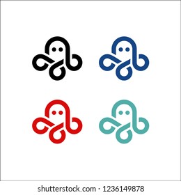 Octopus Logo Kraken Vector Icon Line Art Outline Download