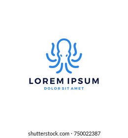 octopus logo kraken vector icon line art outline download