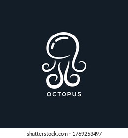 octopus logo line black white