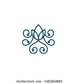 Octopus logo line vector design
