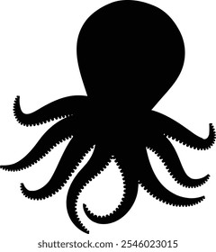 Logotipo del pulpo, icono animal marino, diseño del tema del océano