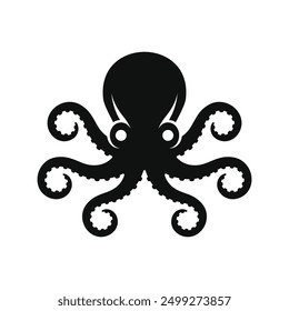 Octopus Logo on White Background. Vector