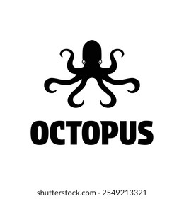 octopus logo silhouette design concept idea