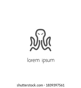 Octopus logo. A simple logo concept for design purposes.