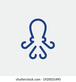 Plantilla de diseño simple con logotipo Octopus