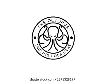 Octopus Logo, Simple Octopus Vector Logo Design