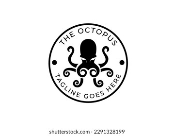 Octopus Logo, Simple Octopus Vector Logo Design