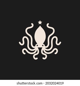 octopus logo and star above his head symbol of hope