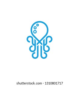 Octopus Logo Stock Vector
