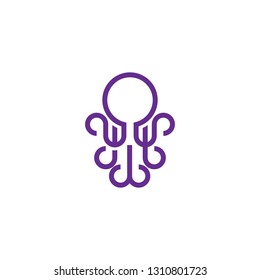 Octopus Logo Stock Vector